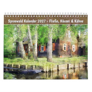 Calendario de Spreewald – Cursos de agua, casas y 