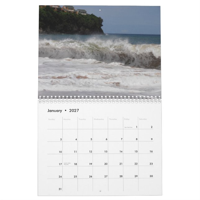 Calendario de St Lucia (Jan 2027)