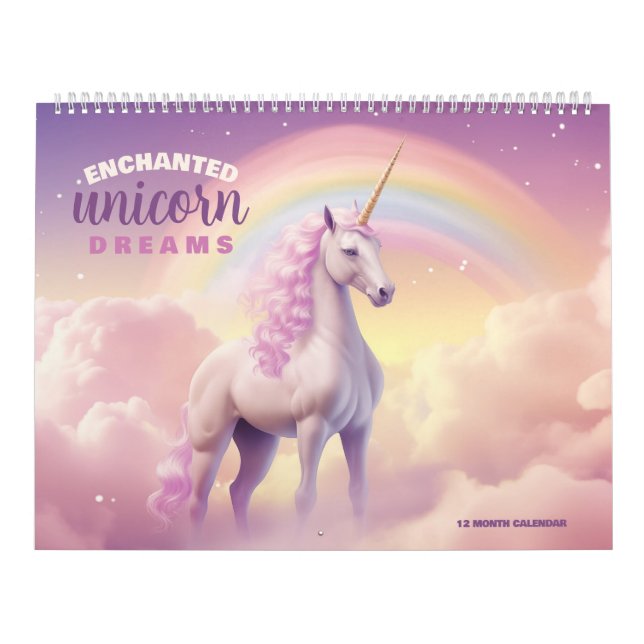 Calendario de sueños de unicornio encantado (Tapa)