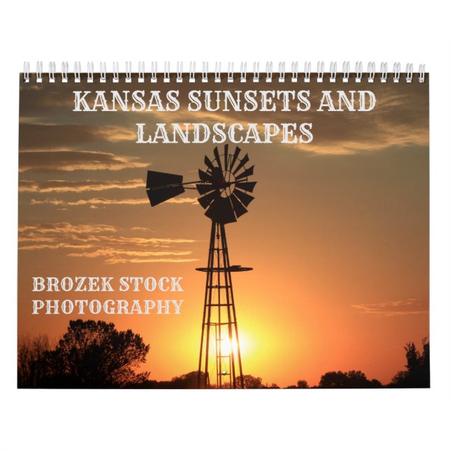 Calendario de Sunset y Paisajes de Kansas (Tapa)