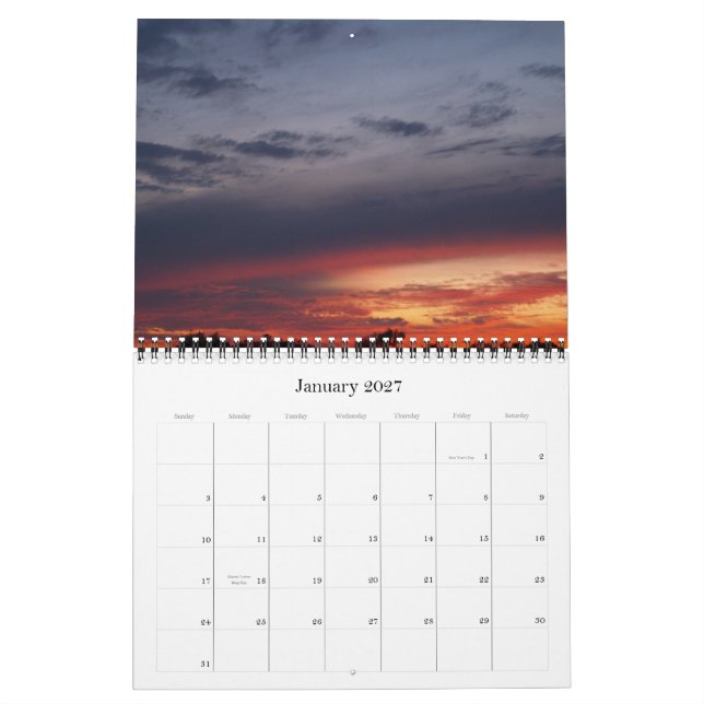 Calendario de SUNSETS-2011-2012/15 meses (Jan 2027)