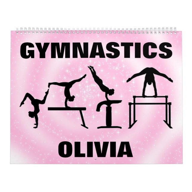 Calendario De Swirl De Gimnasia Rosa (Tapa)