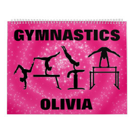Calendario De Swirl De Gimnasia Rosa