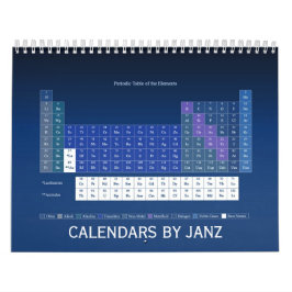 Calendario de tabla periódica de elementos por Jan