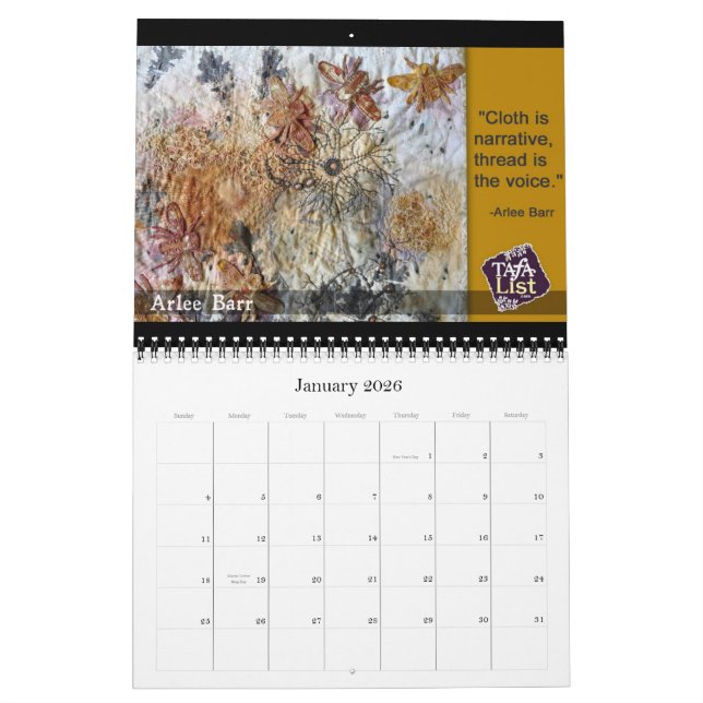 Calendario de TAFA 2013: Muse Moments (Jan 2026)