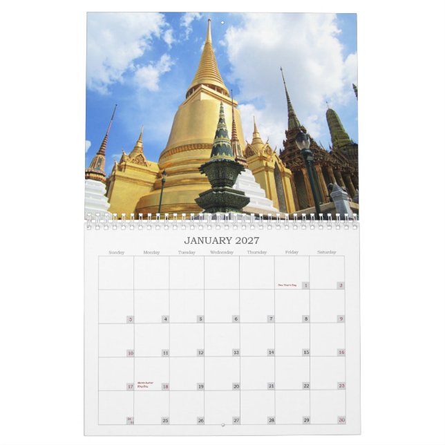 Calendario de Tailandia 2012 (Jan 2027)