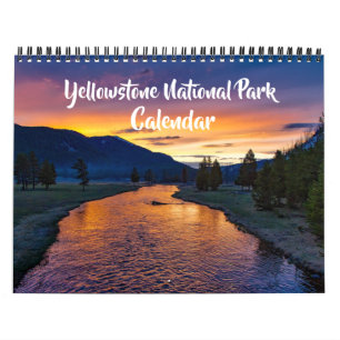 Calendario de tamaño mediano del parque Yellowston