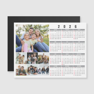 Calendario de Tarjeta Magnética de Fotos Familiare