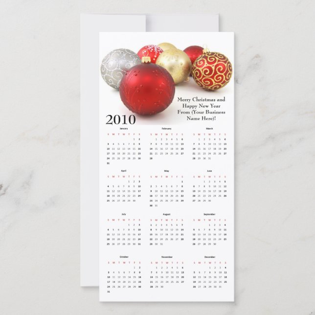 Calendario de tarjetas de Navidades personalizadas (Anverso)
