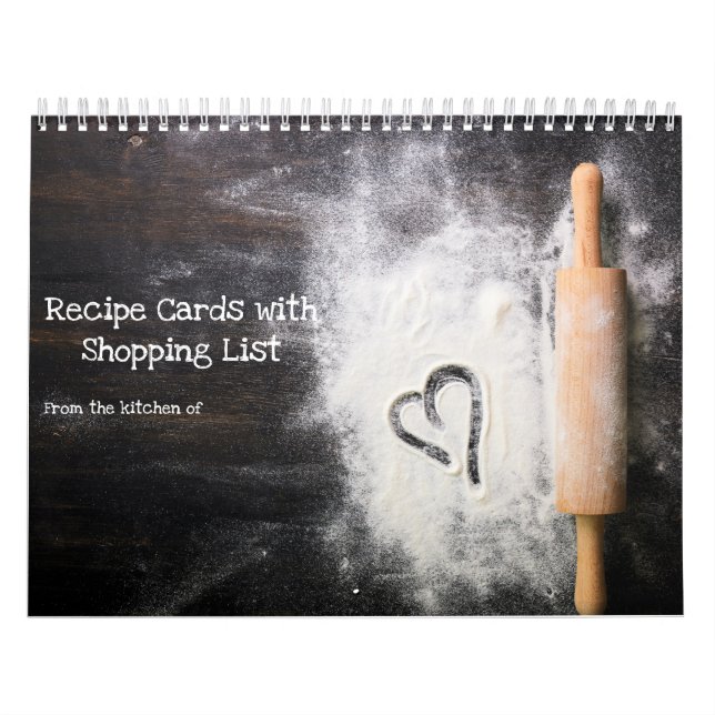 Calendario de Tarjetas de Recetas y Compras de 12  (Tapa)