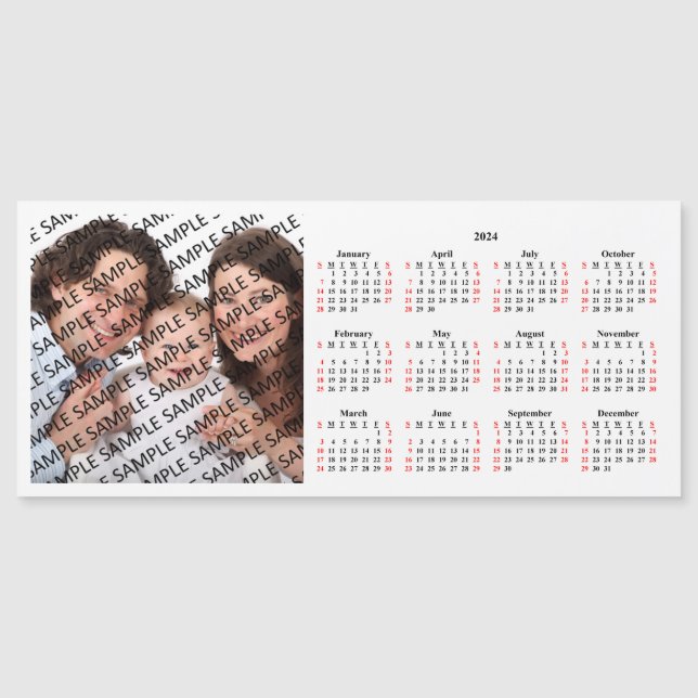Calendario de tarjetas magnéticas para Personaliza (Anverso)