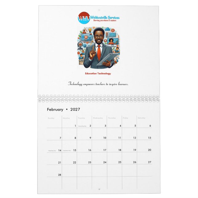 Calendario de Tecnología de la Educación - Citas i (Feb 2027)