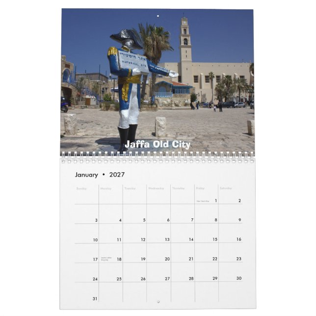 Calendario de Tel Aviv (Jan 2027)