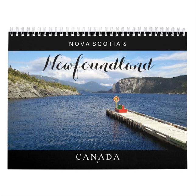 Calendario de Terranova Nueva Escocia Canadá (Tapa)