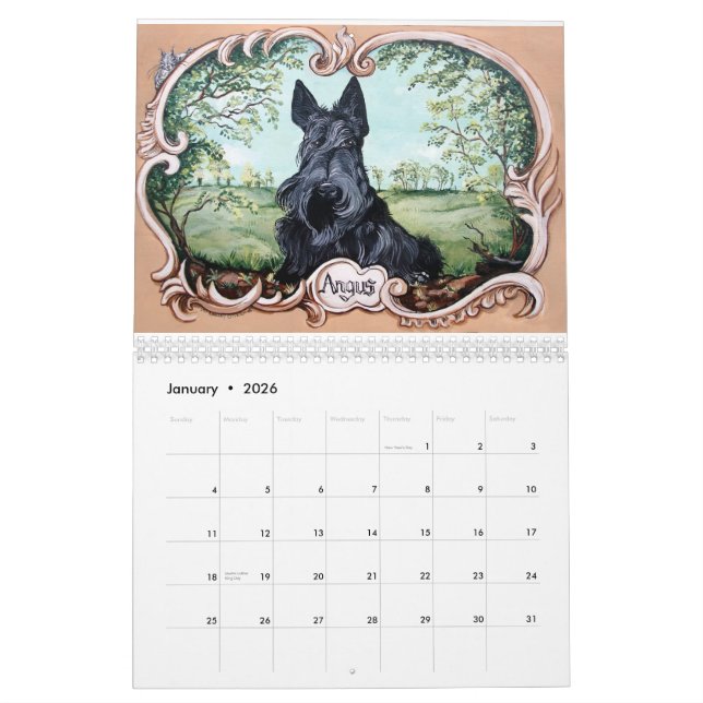 Calendario de Terrier 2014 del escocés (Jan 2026)