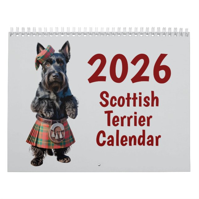 Calendario de Terrier Escocés (Tapa)