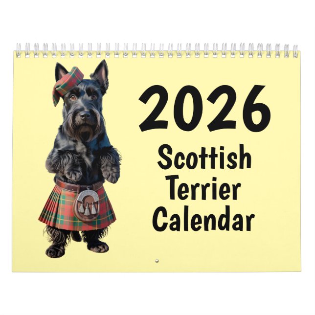 Calendario de Terrier Escocés (Tapa)
