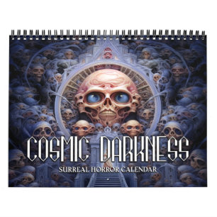 Calendario de terror surrealista de oscuridad cósm