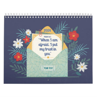 Calendario de texto de 2024 años