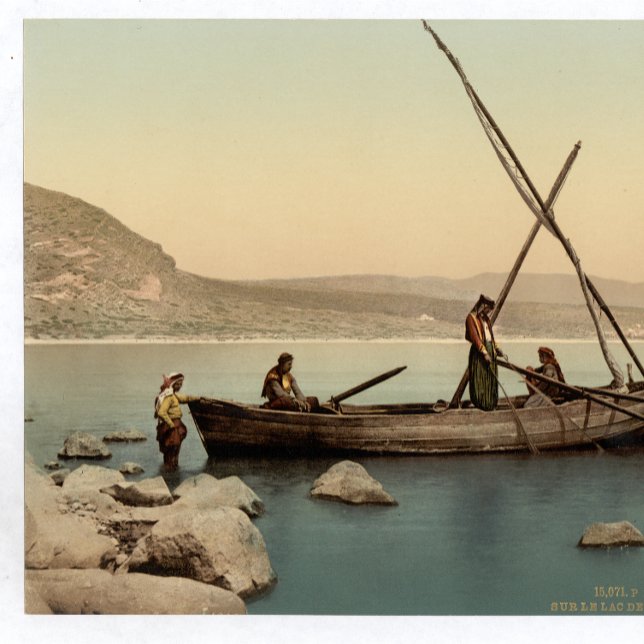 Calendario de tierras sagradas con lugares sagrado (Sea of Galilee: Fishermen )