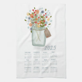 Calendario de toallas de té 2025 Flor Jar Kathrin