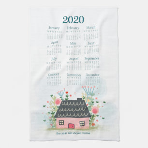 Calendario de toallas de té de la cocina de Memor