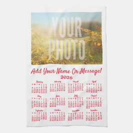Calendario de toallas de té fotográfico