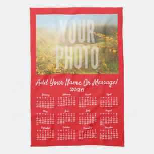 Calendario de toallas de té fotográfico