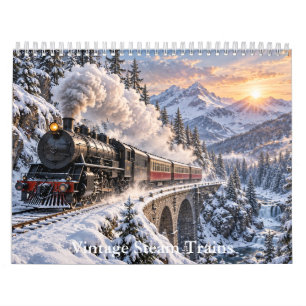 Calendario de trenes de vapor antiguos