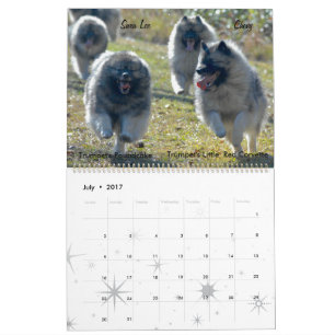 Calendario de Trumpet Keeshond 2017