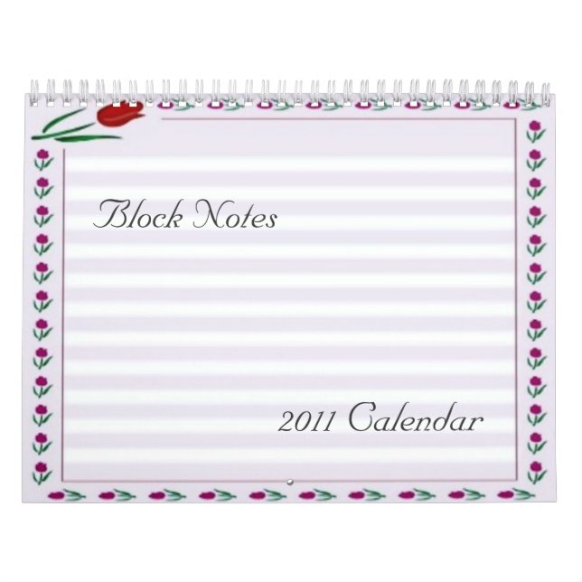 Calendario de Tulips Block Notes 2011 (Tapa)