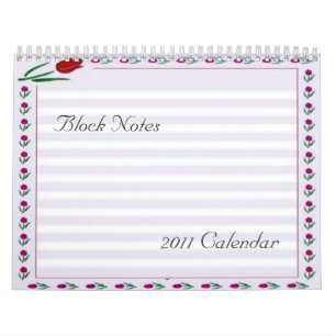 Calendario de Tulips Block Notes 2011
