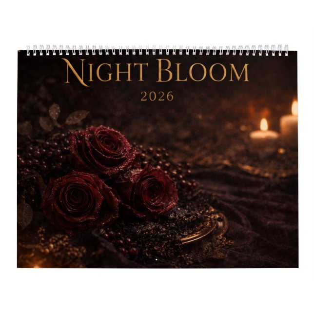 Calendario de un año de floración nocturna (Tapa)