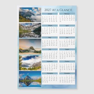Calendario de un vistazo Glacier National Park 202