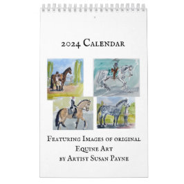 Calendario de una página de Equine Art S. Payne