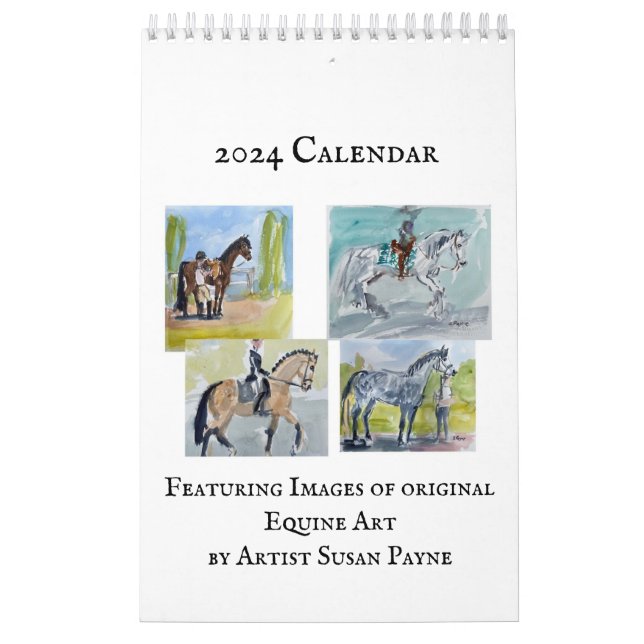 Calendario de una página de Equine Art S. Payne (Tapa)