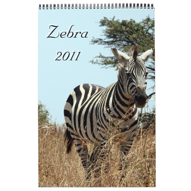calendario de una sola página de zebra 2011 (Tapa)