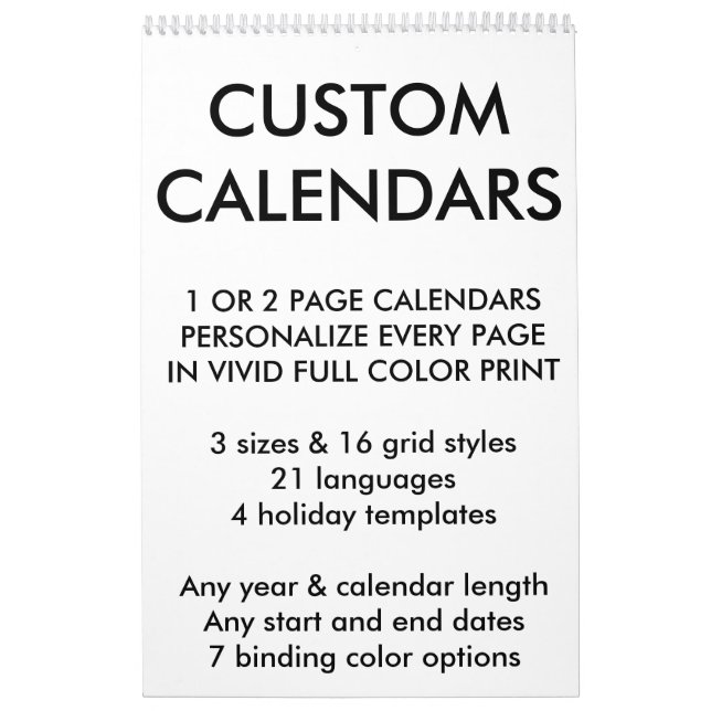 Calendario de una sola página personalizada de per (Tapa)