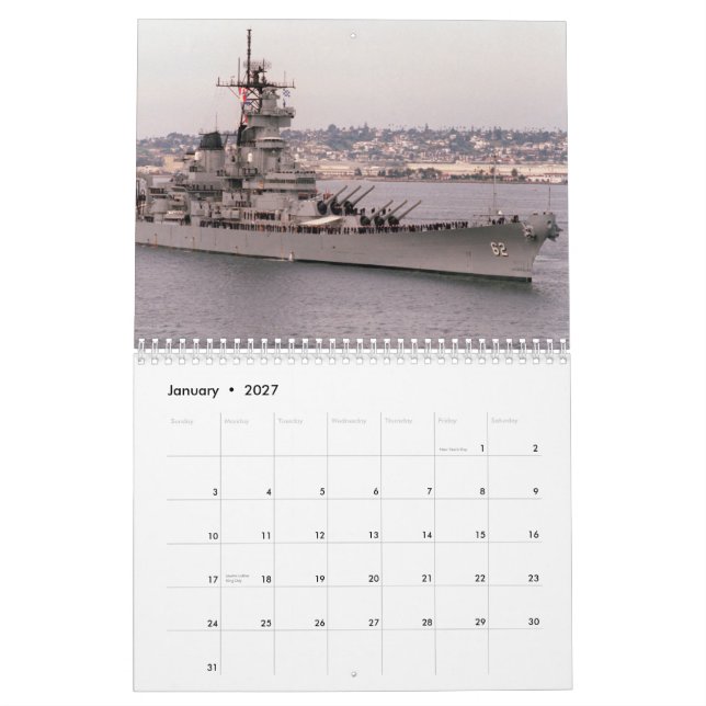 Calendario de USS New Jersey (Jan 2027)