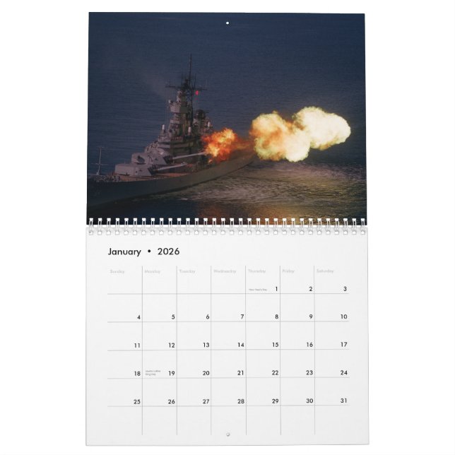 Calendario de USS Wisconsin (Jan 2026)