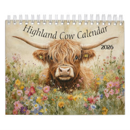 Calendario de Vaca de las Tierras Altas 2026