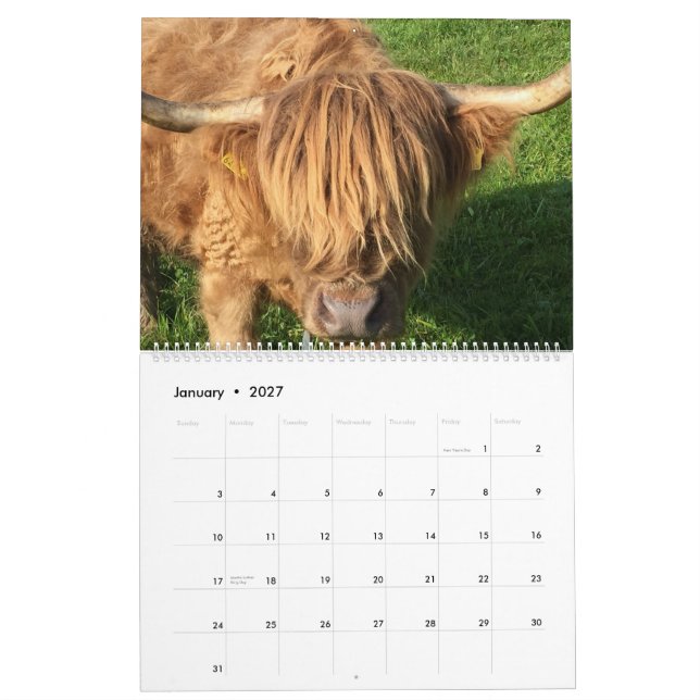 Calendario de vacas (Jan 2027)