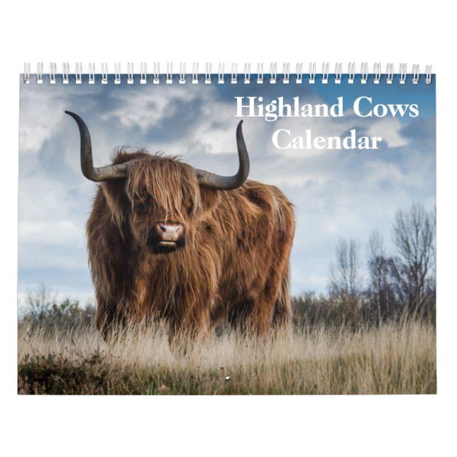 Calendario de vacas de Highland 2025 (Tapa)