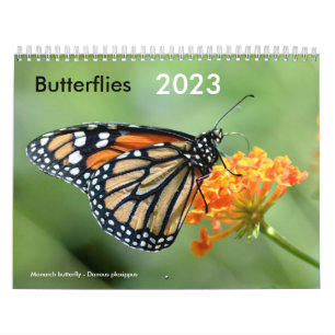 Calendario de varias mariposas