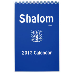 Calendario de Velas Azules Shalom 2017 Página Únic