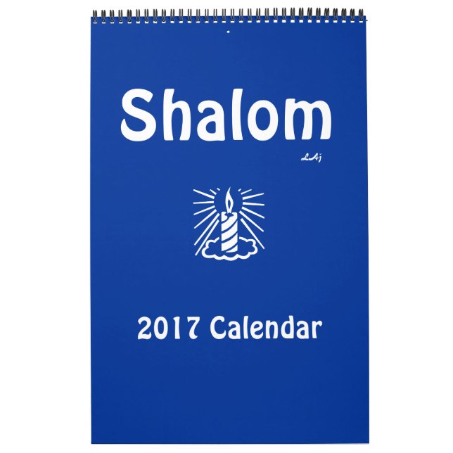 Calendario de Velas Azules Shalom 2017 Página Únic (Tapa)