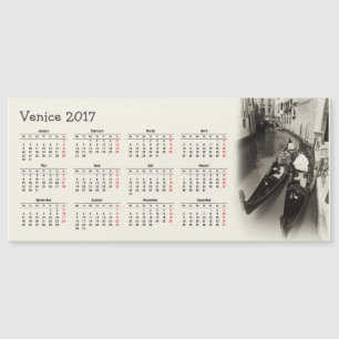 Calendario de Venecia, Italia 2017