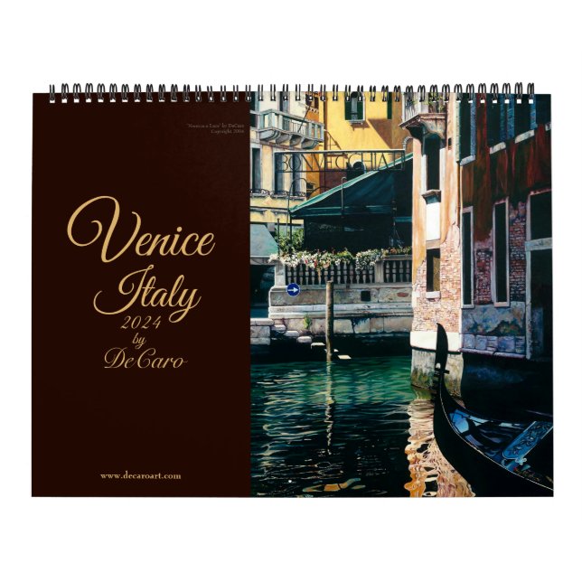 Calendario de Venecia Italia 2024 de DeCaro (Tapa)