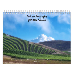 Calendario de versículos bíblicos de fe y fotograf