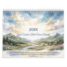 Calendario de versículos bíblicos de la Creación d